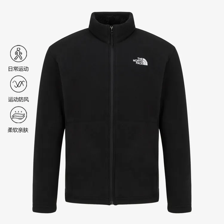 THE NORTH FACE/北面运动休闲加绒立领抓绒保暖拉链外套NJ4FR50A