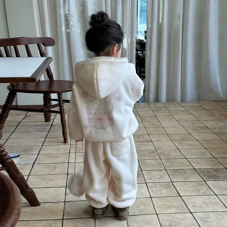 现货【加绒针织套装】郝叔童品秋冬新款2025女童加绒针织套装HP5370