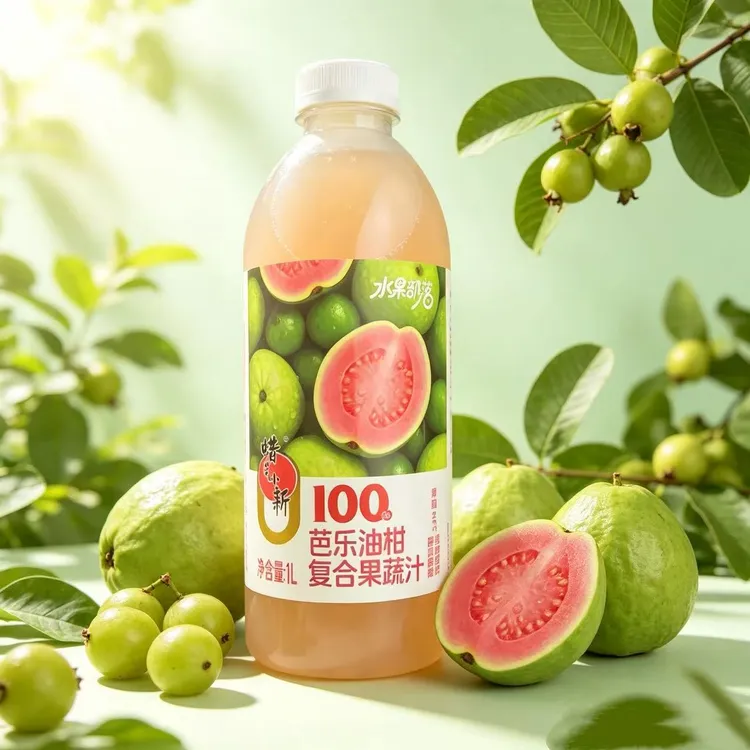 蜡笔小新 100%芭乐油柑复合果汁1L*2瓶 至7月4 短保120天