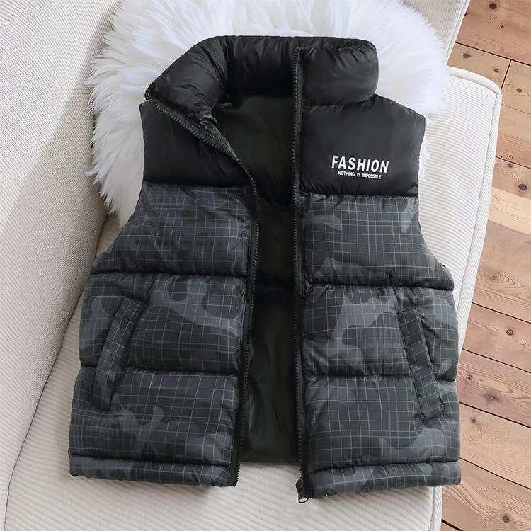 新款儿童棉马甲男女童加厚保暖外穿背心外穿秋冬季中大童立领外套