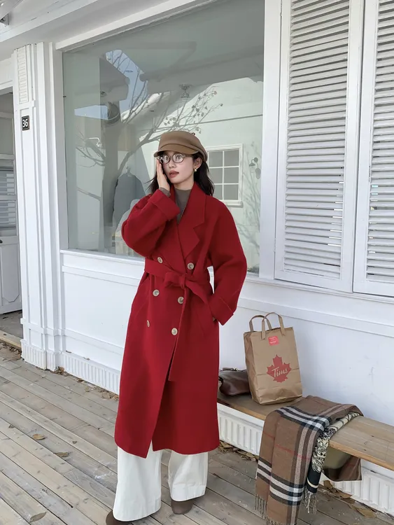 2#2025年新款双面羊毛大衣中长款加厚高端秋冬棉羊毛大衣外套