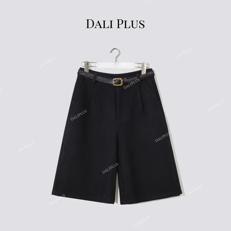 DALI PLUS“冬季呢子五分裤”时髦精高腰显瘦百搭短裤-D5MM3378