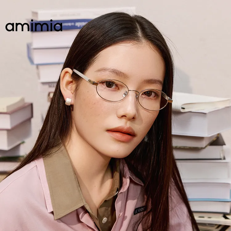 amimia椭圆板材金属眼镜框Artist 26新品 文艺复古风近视可配度数商品图