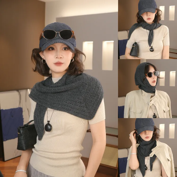 氛围感叠穿shen器～安哥拉兔绒row风三角围巾