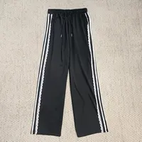 2025夏季新款宽松纯色蕾丝休闲裤直筒阔腿裤3497