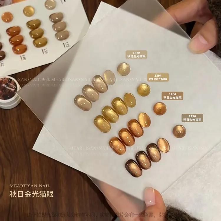 PPLM秋日金光猫眼甲油胶美甲,罐装3g