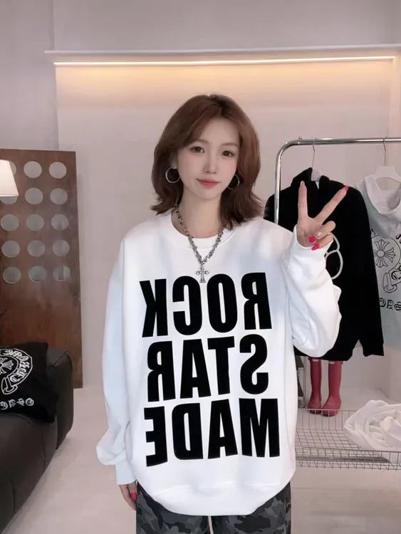 W29【美式高街潮牌】-2025秋冬男女同款重磅潮流100棉圆领卫衣