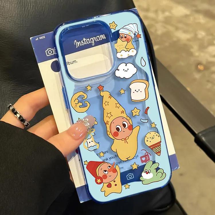 围边星星人适用iPhone16苹果17/14_15PROMAX软胶13手机壳12防摔11