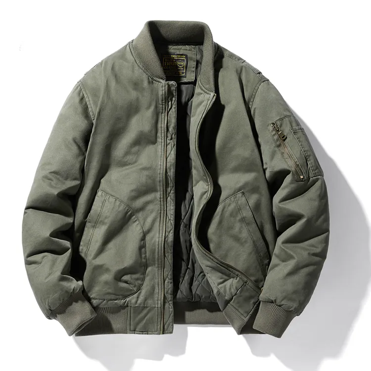男士冬季保暖棉衣休闲百搭美式复古宽松加厚飞行夹克大码棉服男
