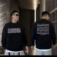 2025新款潮牌高档时尚宽松无帽圆领男女款薄款卫衣（腰果花）透气