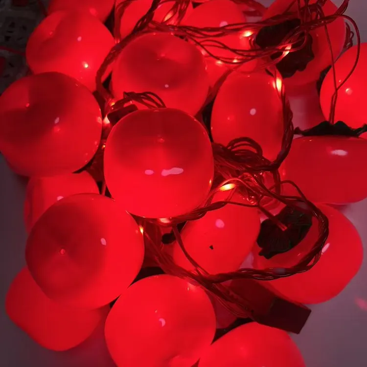 （好事发生）LED柿子灯串太阳能户外防水节日装饰灯挂树上氛围灯