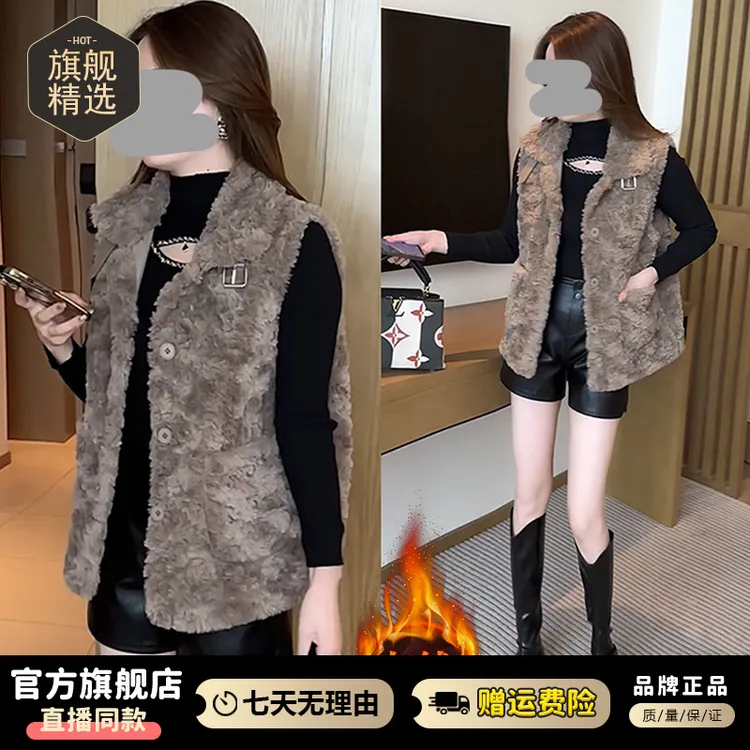 设计感小众宽松无袖马夹女2025年冬季新款时尚百搭加绒加厚外套