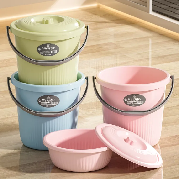 【开学季大促】【到手四件套】学生宿舍洗脸盆+水桶+盖子赠水勺