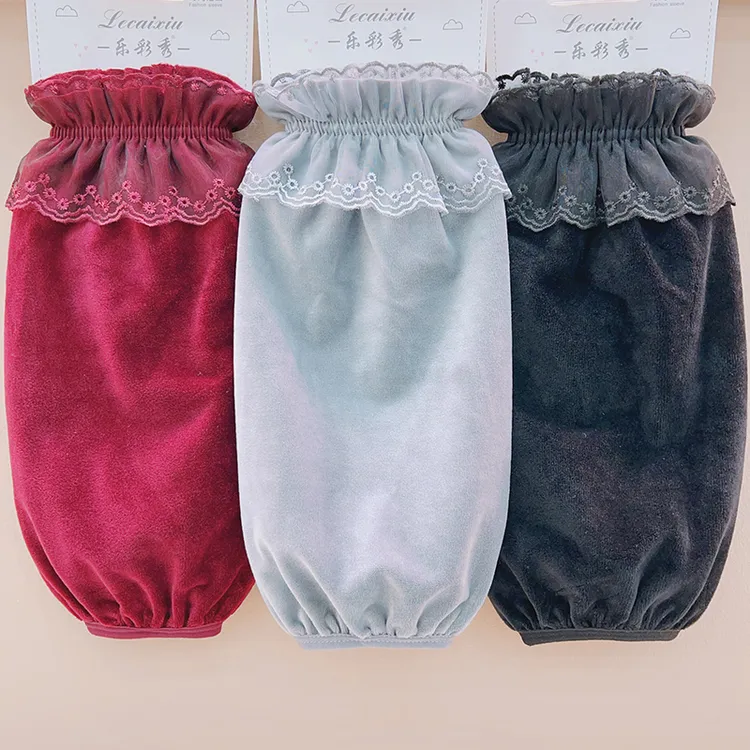 新款防污袖套加宽长款套袖棉衣羽绒服护袖女秋冬上班工作防脏袖头