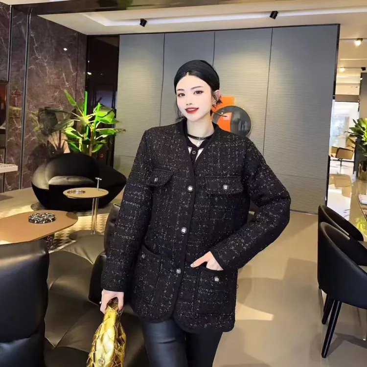 5899-2025年秋冬新款时尚洋气显瘦加棉香风外套