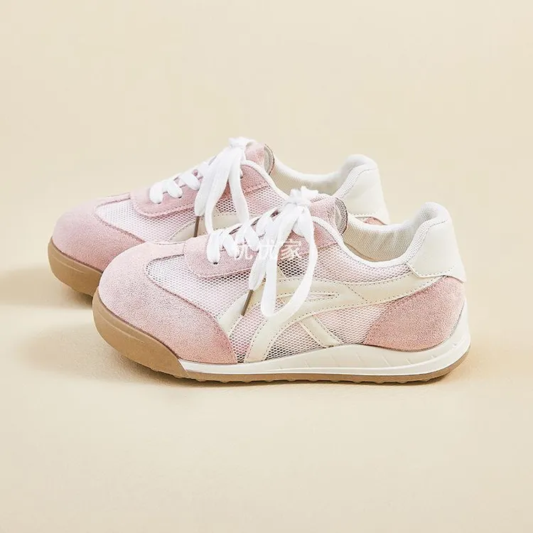 2025夏季新款阿甘鞋女粉色透气软底运动板鞋时尚百搭休闲鞋德训鞋