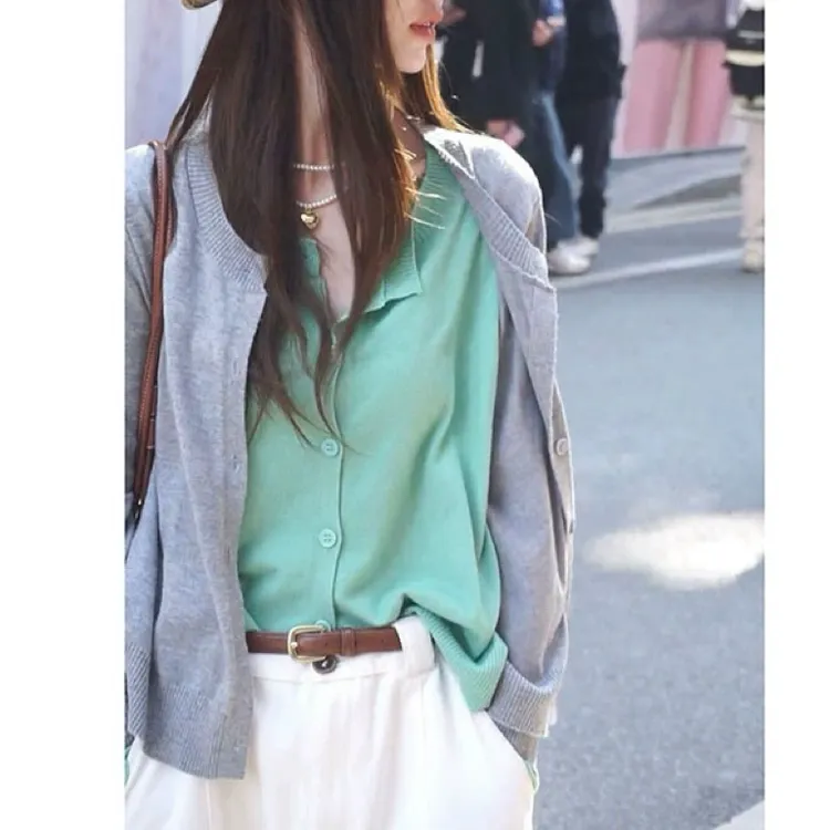 05  马卡龙拼色假两件时尚针织衫（ZJ16）