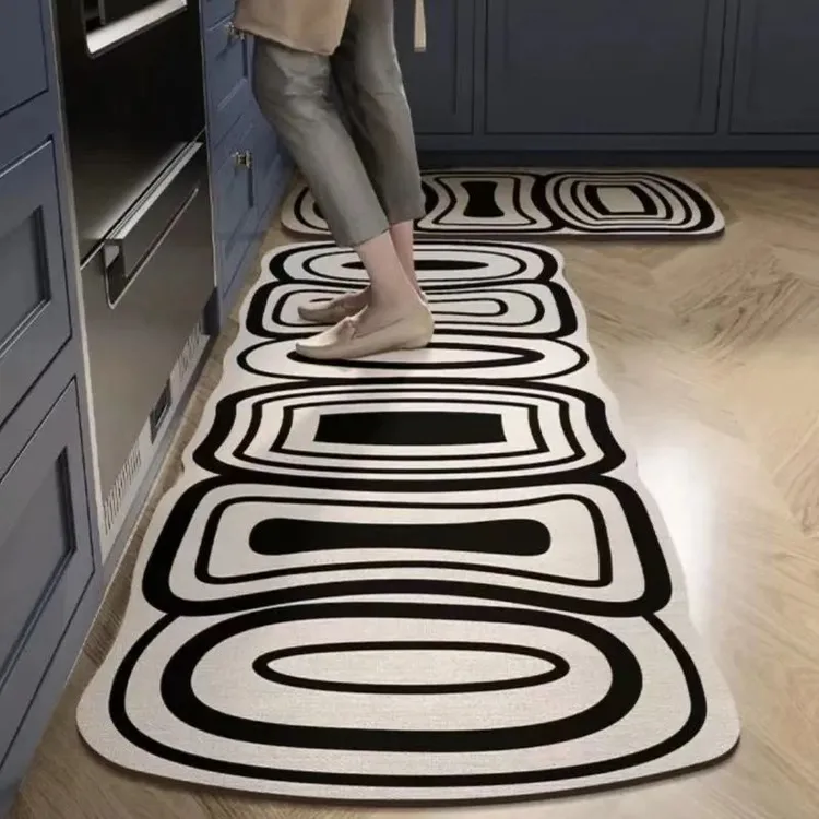 厨房地垫厨房沥水工具防滑防油可擦免洗专用吸水皮革吸水垫子