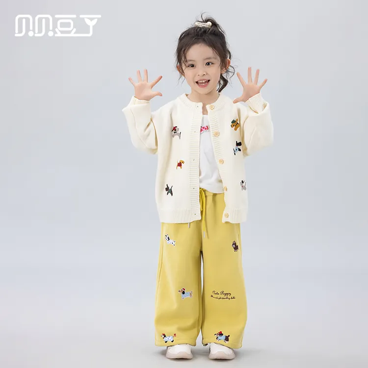 毛衣休闲风卡通动漫秋季女宝春季女童针织秋装直筒裤套装71292