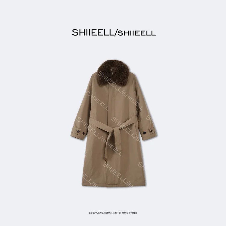 SHIIEELL【雪域情书】90白鹅绒服进口三防可拆卸拉贡毛领外套Z5320