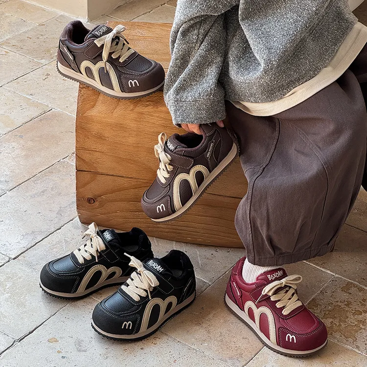 女童休闲鞋2025年秋季新款男童阿甘鞋软底防滑儿童运动鞋-5125