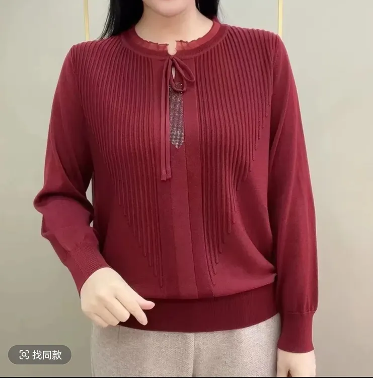 打底衫秋冬新款妈妈2025爆款小衫中老年宽松洋气春秋时尚打底衫