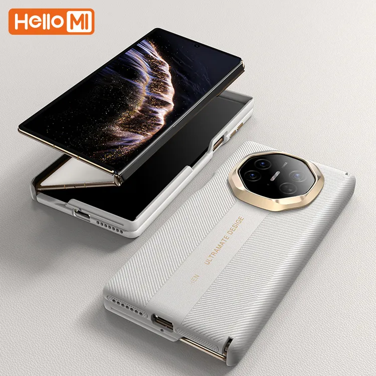 适用华为MateXTs手机壳非凡大师三折叠屏真皮双中轴全包防摔磁吸