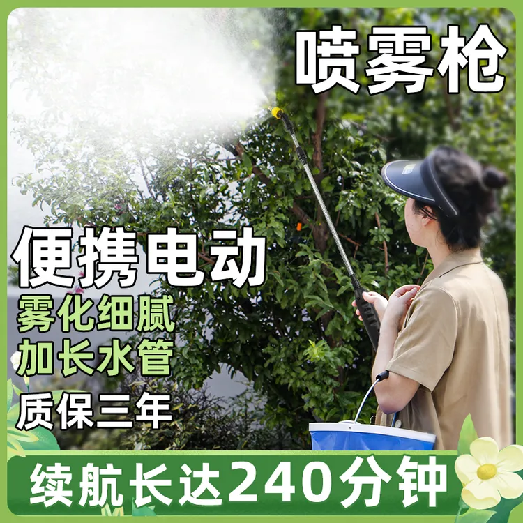电动喷雾器充电式家用洗车抽水园艺浇花洒水枪消毒打药喷水喷雾枪