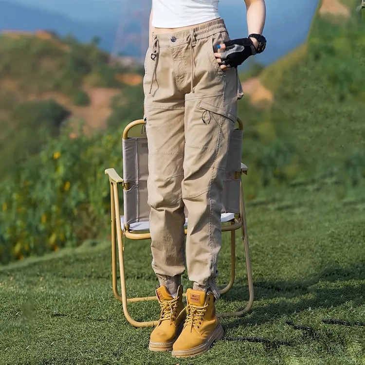 春秋季山系休闲裤男女同款工装裤户外潮牌机车新款束脚裤长裤8110
