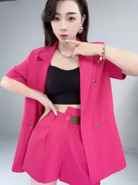 B30【送裤子】夏季时尚气质西服休闲设计师显瘦薄款