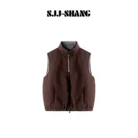 SJJ-SHANG【灰咖马甲】秋冬进口鹅绒百搭休闲马甲q135668p