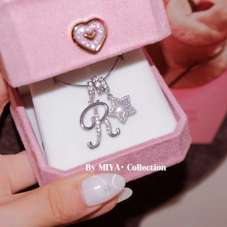 钛钢锆石项链 Best Friend系列·twilight星星字母定制项链银色款