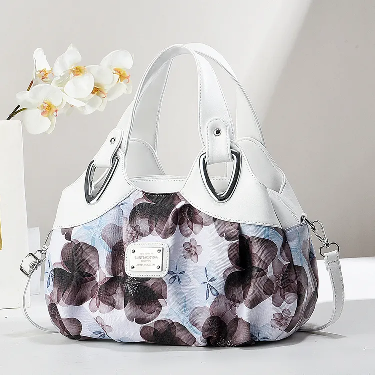 2025长肩带印花水桶包 大容量多色通勤手提包时尚休闲百搭潮流