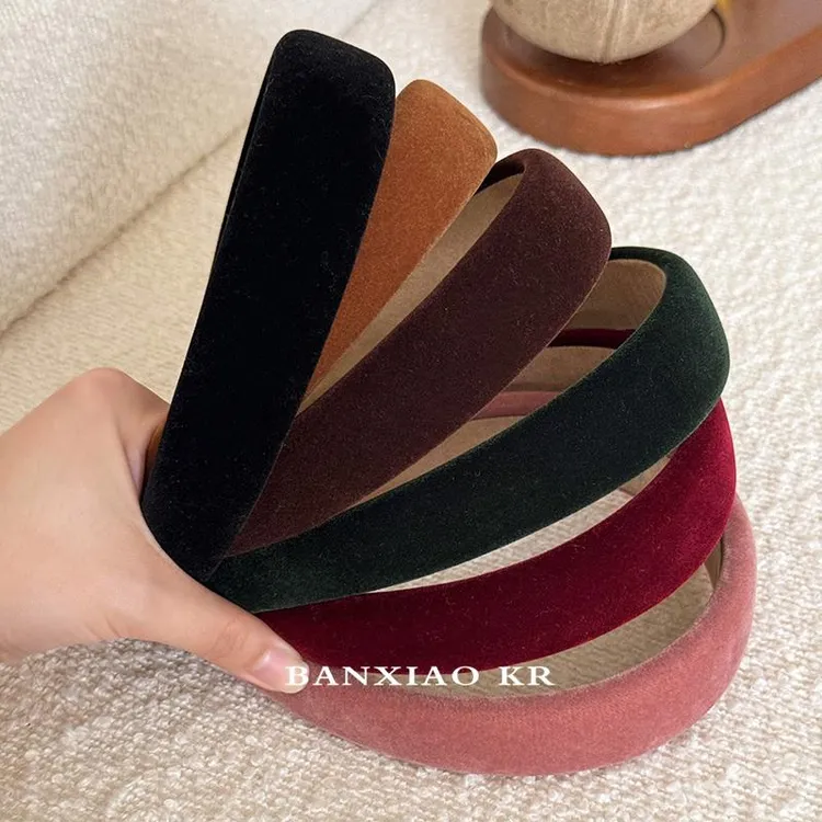 秋冬丝绒压发发箍女2025新款外出百搭高颅顶洗脸头箍洋气时尚发窟