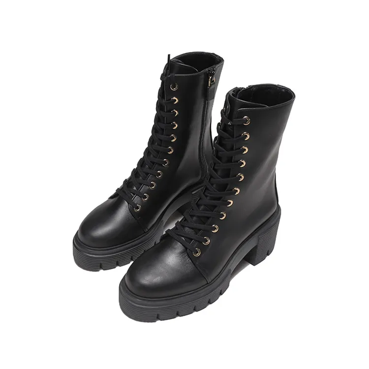 未使用 StuartWeitzman 女士厚底马丁靴拉链短靴 SOHO BOOTIE