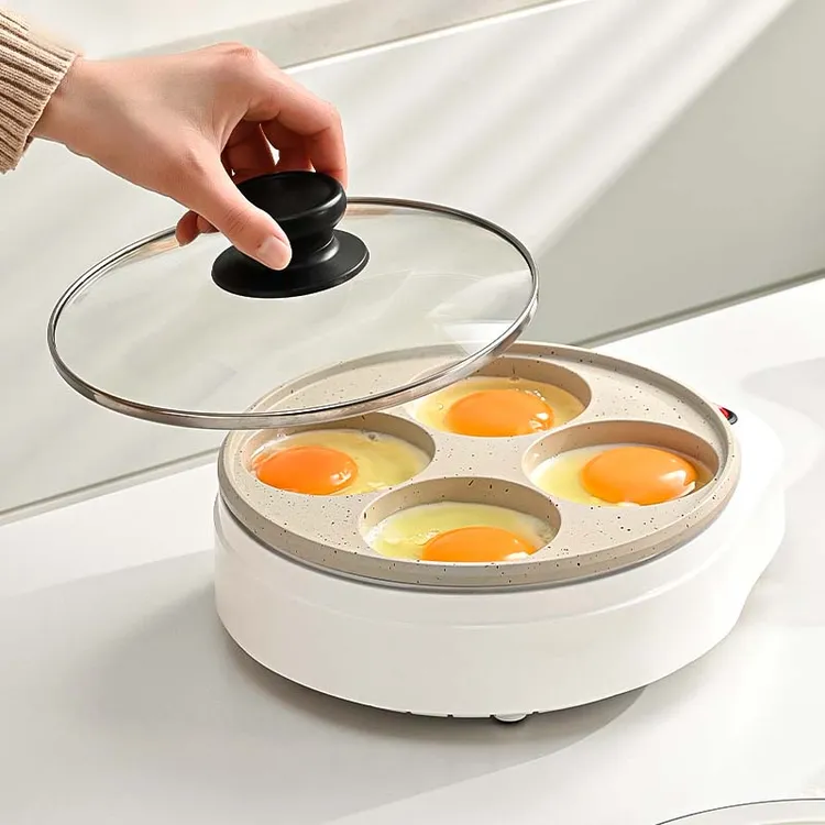 QIAONISHI/乔尼诗鸡蛋汉堡锅家用插电早餐锅荷包蛋不粘锅四孔神器