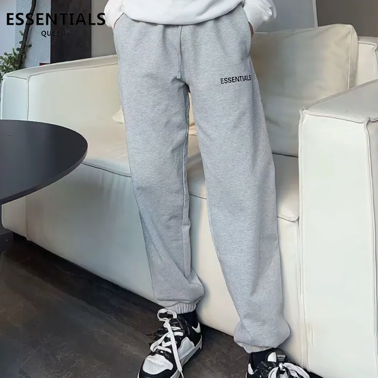 ESSENTIALS QUEEN新款秋冬潮流时尚束脚纯棉长裤情侣百搭印花卫裤