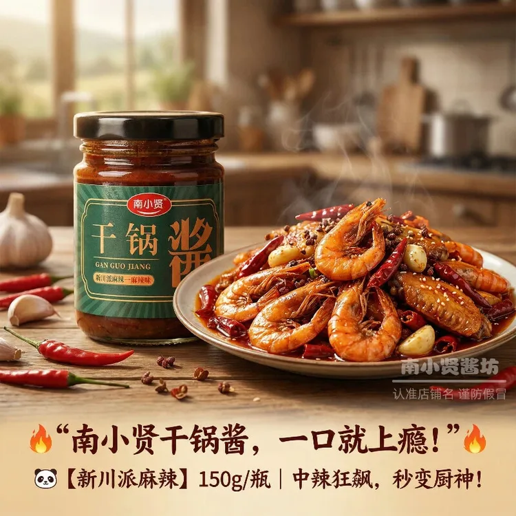 干锅酱瓶装麻辣鲜香酱香微辣干锅虾干锅鸡干锅虾懒人调料