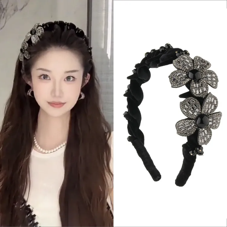 【花坞里】高级丝绒立体花卉轻奢发箍女高级感精致时尚头箍发卡发饰