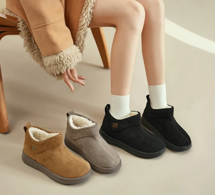 【外贸单】2025新款秋冬流行蒙古绒棉鞋雪地靴防滑增高加绒加厚鞋子