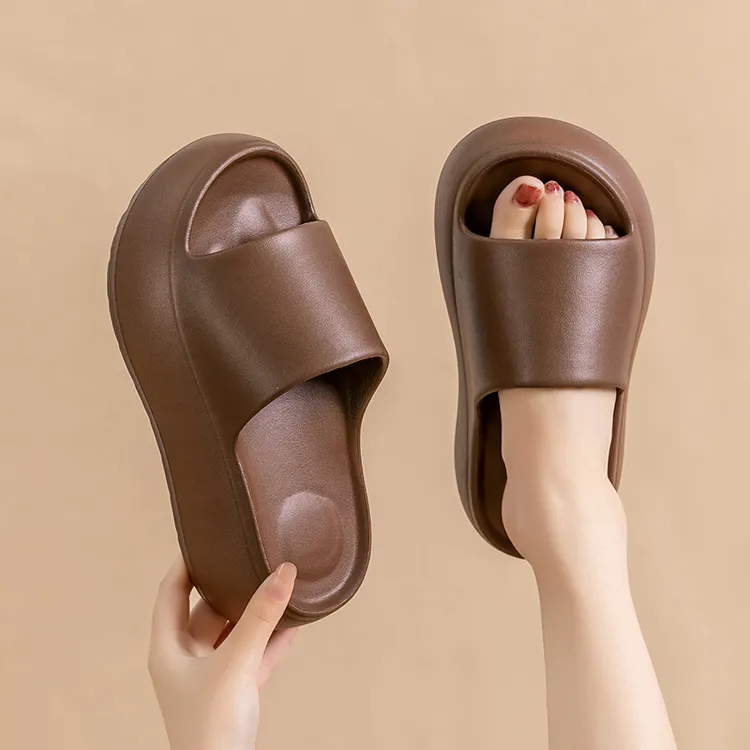 跨境2025夏季新款5cm增高一字拖EVA凉拖鞋女网红时尚外穿沙滩拖鞋