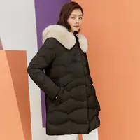 Chericom/千仞岗【官方】连帽中长款女款大毛领Y269762Y