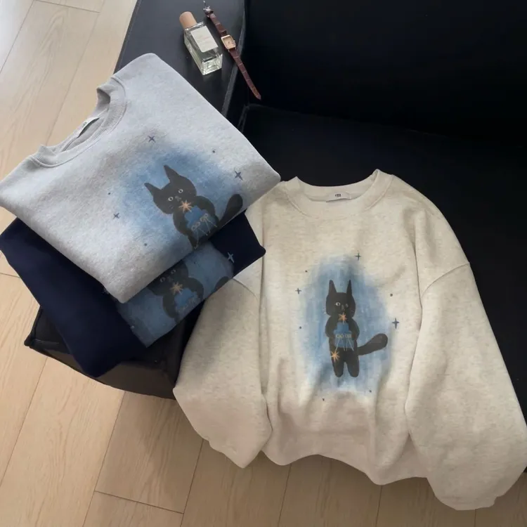 常规袖常规圆领女椅子宽松型卫衣百搭秋冬韩版绒衫