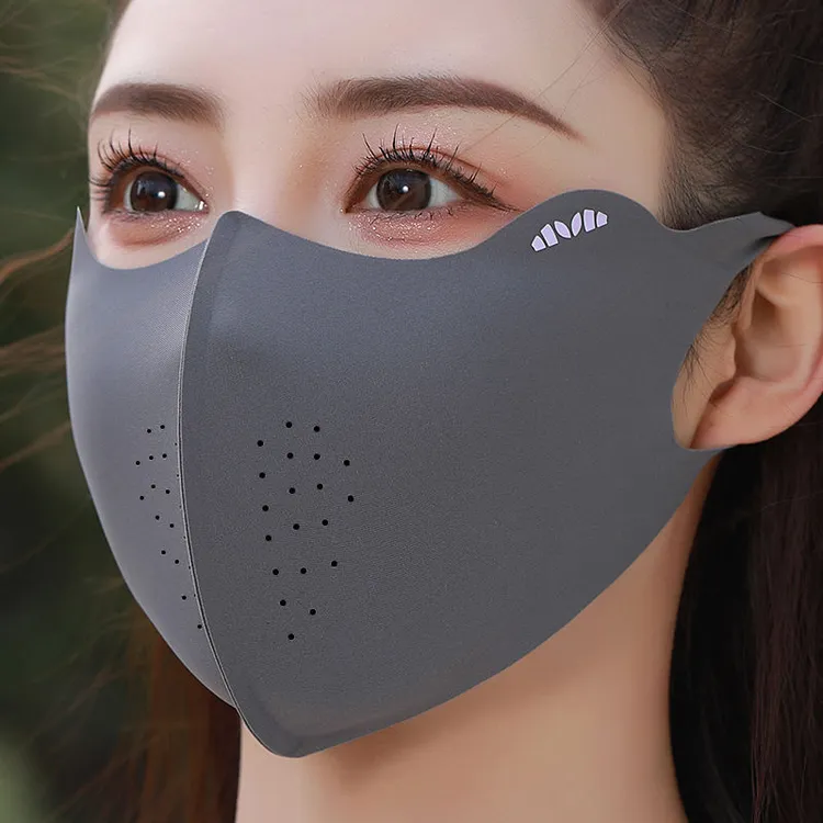 夏季防晒口罩无痕防紫外线女护眼角高颜值轻薄冰丝遮阳透气面罩