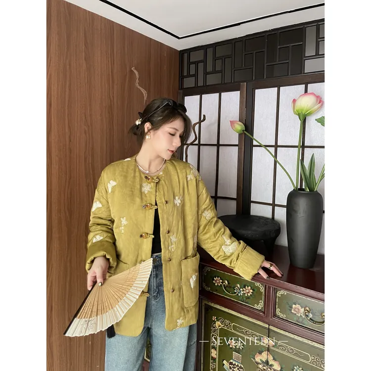 KIKI严选：83316-YFX家欧货南油秋冬加厚新中式国风轻奢高级感外套