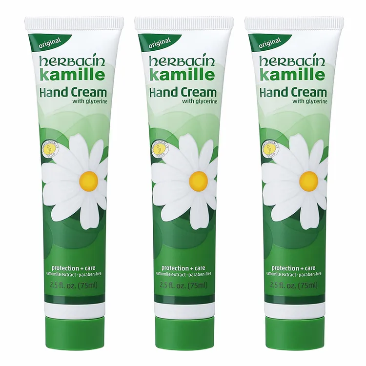 德国Herbacin贺本清小甘菊护手霜保湿小雏菊清爽防干裂75ml 3支