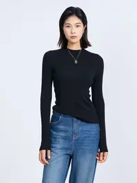 ZHENXI【老粉必入】高个子加长经典长袖百搭毛针织打底衫25QDFF0246