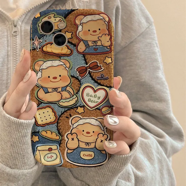 黄油小熊iPhone16苹果141312手机壳11proma