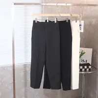 秋季新款休闲风直筒裤INS风花纹休闲裤高腰阔腿裤休闲长裤