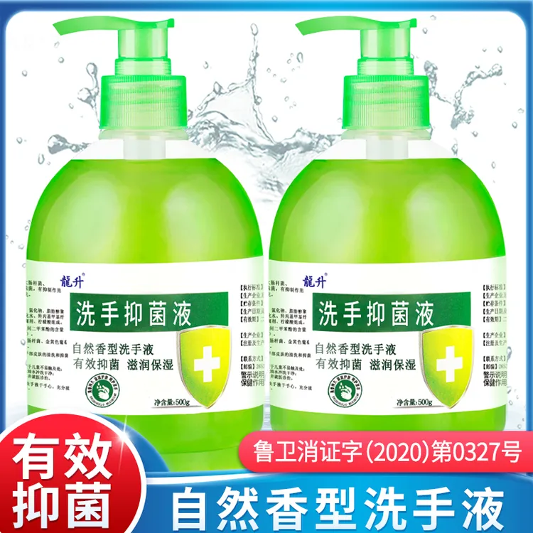 龍升抑菌洗手液500g滋润清洁保湿温和清香型通用瓶装家用